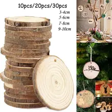 10 шт/20 шт/30 шт деревянное бревно ломтик диск 3-10 см DIY Круг круглые деревянные диски ремесла для свадьбы Рождественская вечеринка художественное украшение