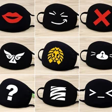 1 шт, 1 шт, черная хлопковая маска для лица, женская, мужская, унисекс, Корейская, Анти-пыль, Kpop, хлопок, много цветов, лицевая Муфельная Защитная крышка M