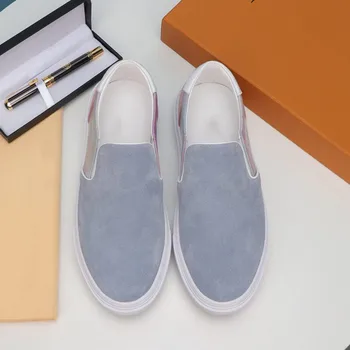 

Ladies Casual Shoes Flat Lazy Loafers Plus Size 41-44 Gray Genuine Leather Slip on Women's Sneakers Top Quality Advanced Brand