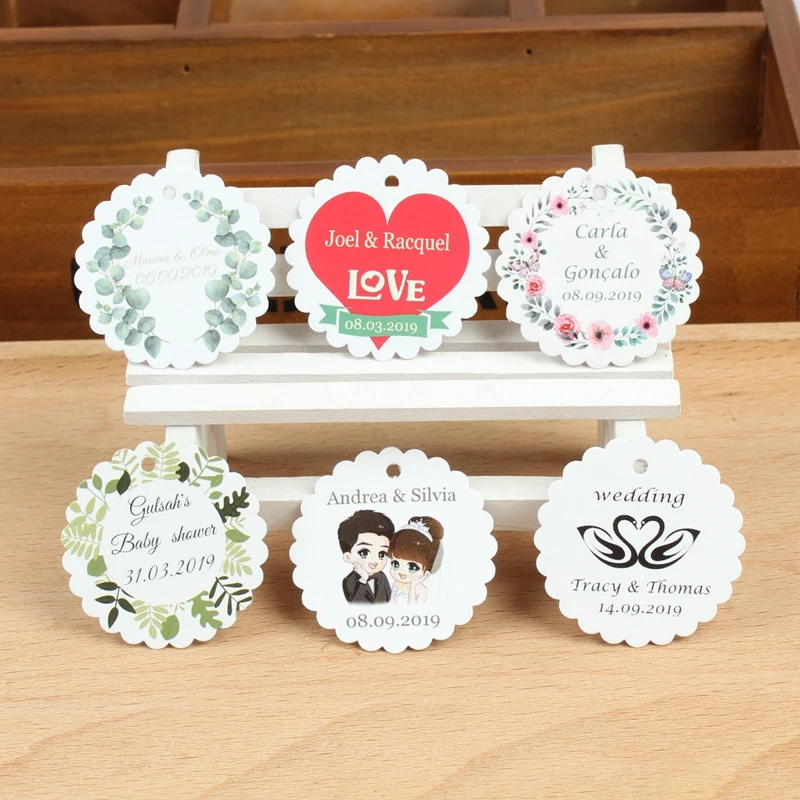  Customized Personalized Wedding Logo tag Birthday Candy Boxes Tags Labels Invitation Label Baptism  - 4.00015E+12