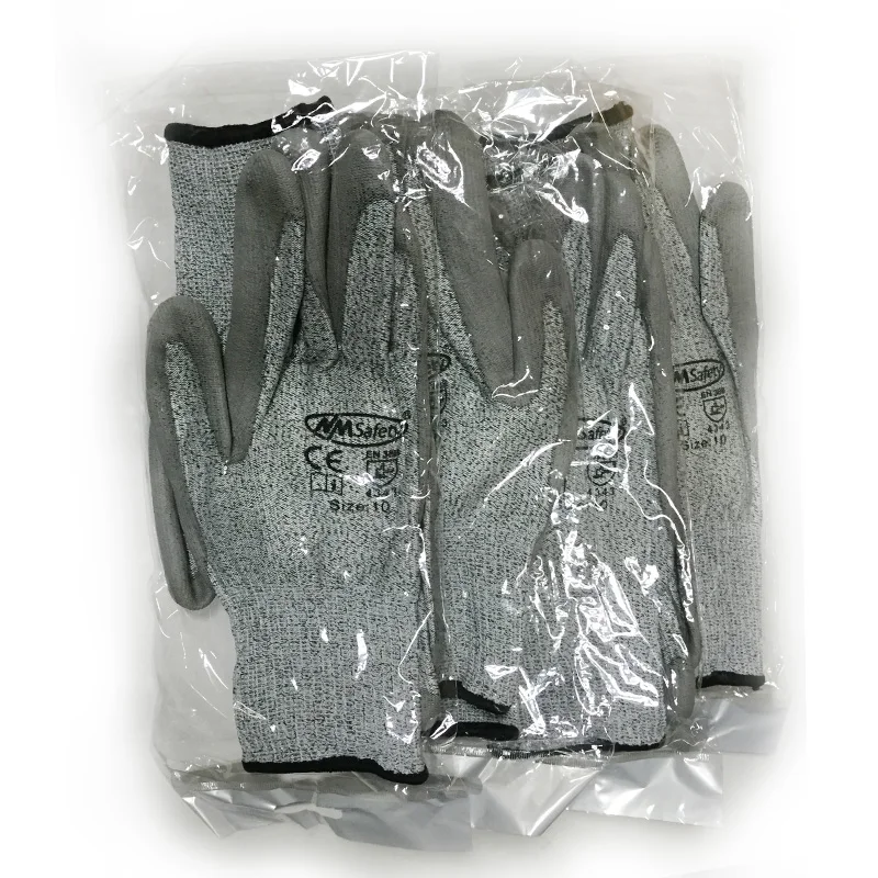 NMSafety анти-резка Высокое качество CE порез, уровень 5 Стандартный порезостойкие защитные рабочие перчатки
