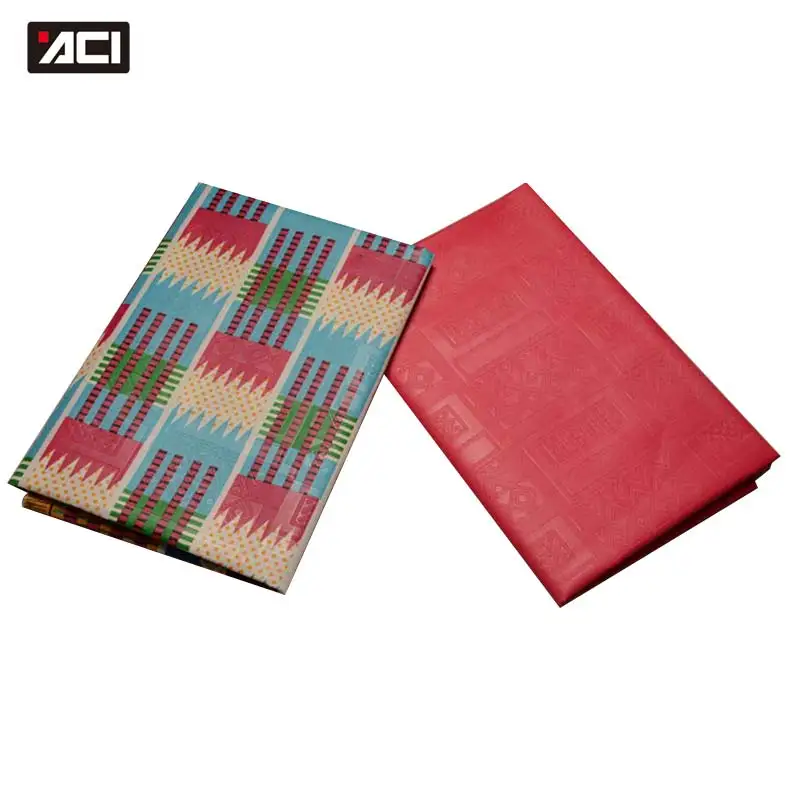 ACI африканская жаккардовая ганская Kente Ткань Анкара африканская вощеная ткань принтом Tissu восковая африканская батик ткань 2+ 2 ярдов для вечерние платья
