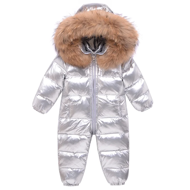Kids Jackets Winter Snow Overalls Baby Wear Snowsuit Duck Down Jacket Girl Coat Boy Jumpsuit