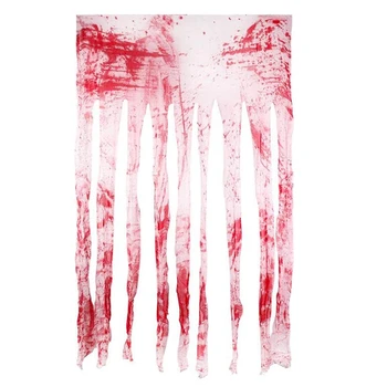 

Halloween Gauze Curtain Blood Cloth, Used for Halloween House Horror Decoration Zombie Theme Party