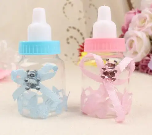 

24pcs/lot Baby Bottle Candy Box Party Supplies Baby Feeding Bottle Wedding Favors and Gifts Box Baby Shower Baptism Decoration