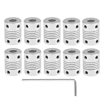 

10Pc 5mm to 8mm Flexible Shaft Couplings Stepper Motor Coupler Aluminum Alloy Joint Connector for 3D Printer CNC Machine