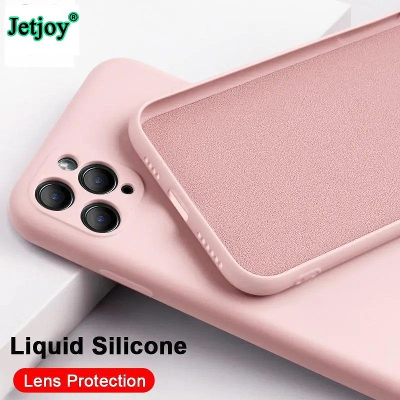 360 ° объектив камеры защитный чехол для iPhone 11 Pro Max 2019 жидкий силикон ударопрочный