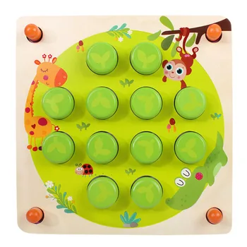 

Kids Wooden Memory Match Chess Game Educational Logical Learning Puzzles Toy - Ocean Type/Forest Type