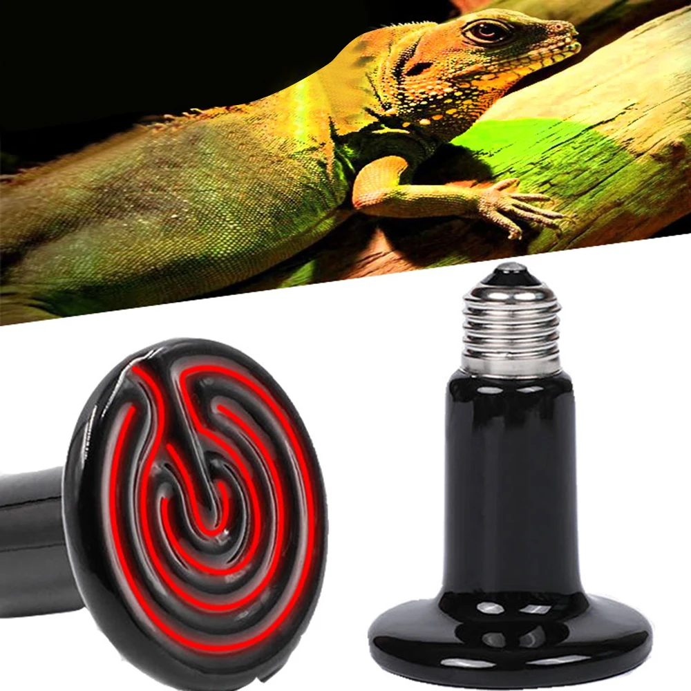 

2pc 100W Infrared Moonlight Heat Lamps Black Glass Cover Night Heat Light Bulbs for Reptile Amphibian & Other Animal Heating Use