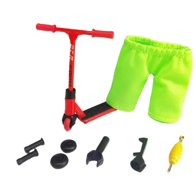 Cowslip Finger Scooter Set - Mini Finger Skateboard Finger Trottinette  Doigt Chaussures Pantalon et Accessoires de Scooter de Doigt | Mini Skate  Doigt