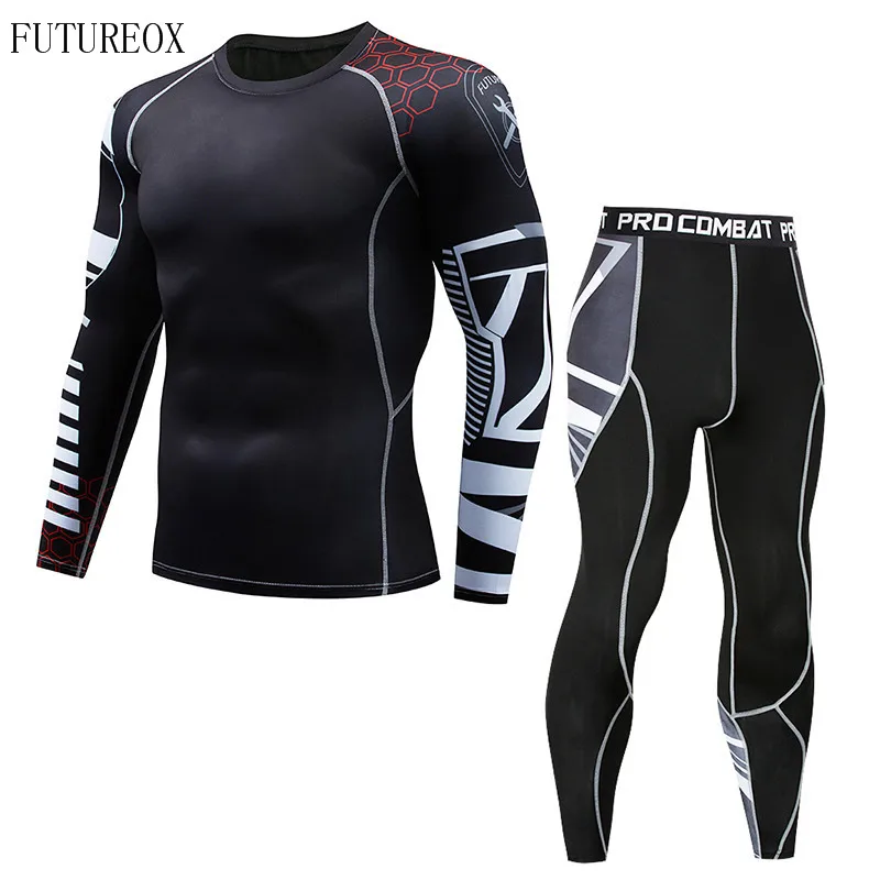 Men's winter long compression underwear quick-drying Drops lnip, Russian Canadian and European women's warm suits - Цвет: 2003h