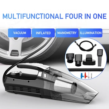 

Black Car Vacuum Cleaner Portable Rechargeable Vacuum Cleaner Suction Pump Interior Dust Cleaner for Car