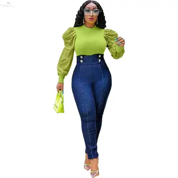 

Womens Clothing Korean Style Autumn Winter O Neck Top Full Puff Sleeve Solid Color T Shirt Sexy Night Clubwear Girl Top 4 Color