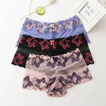 

Womens Panties Plus size 4XL Sexy Lace Shorts Hipster Panties Underwear Lingerie Sexy Soft female Panties Underwear