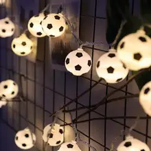 TWISTER.CK светодиодный светильник в виде футбольных мячей, гирлянда, украшение для спальни, Рождественский цветной светильник, теплый струнный светильник