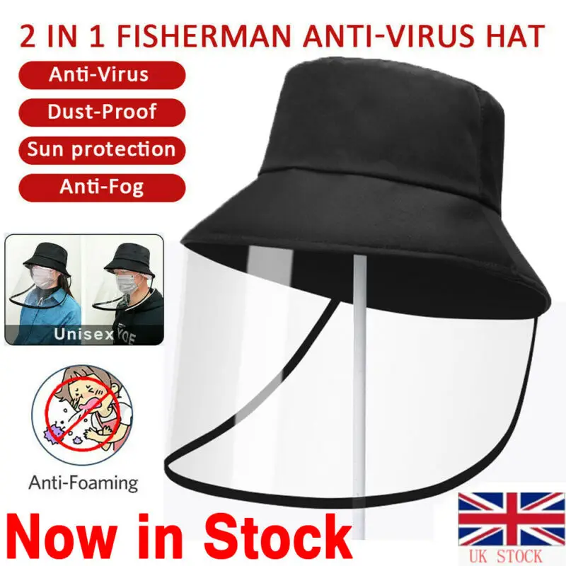 Protective Clear Saliva-proof Dust-proof Sun Visor Hat Cheap Fisherman Cap 