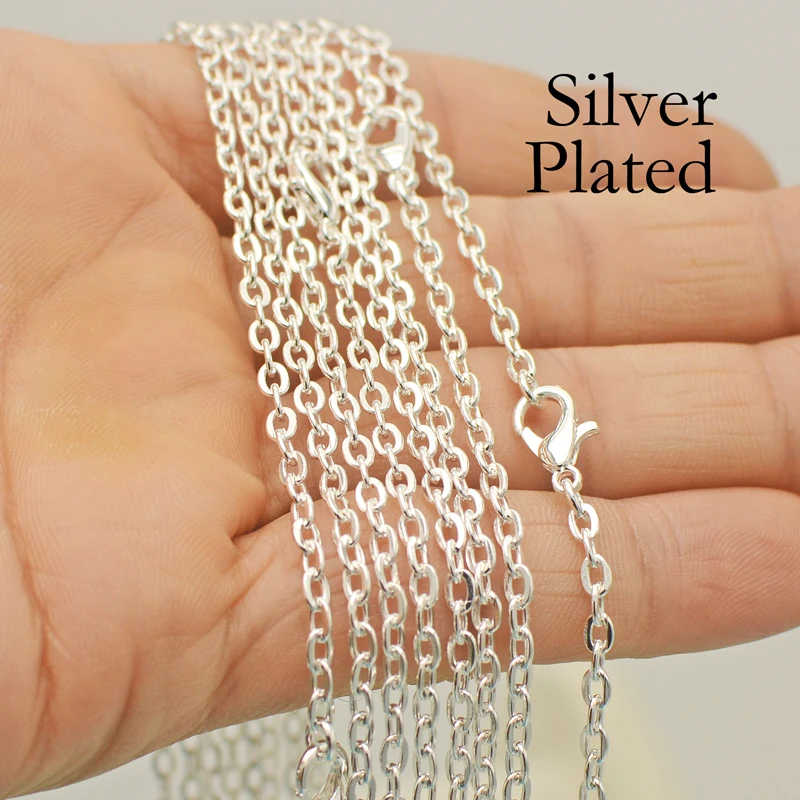 24 Bulk Snake Chains Sterling Plated Antiqued Silver Wholesale Jewelry Making 