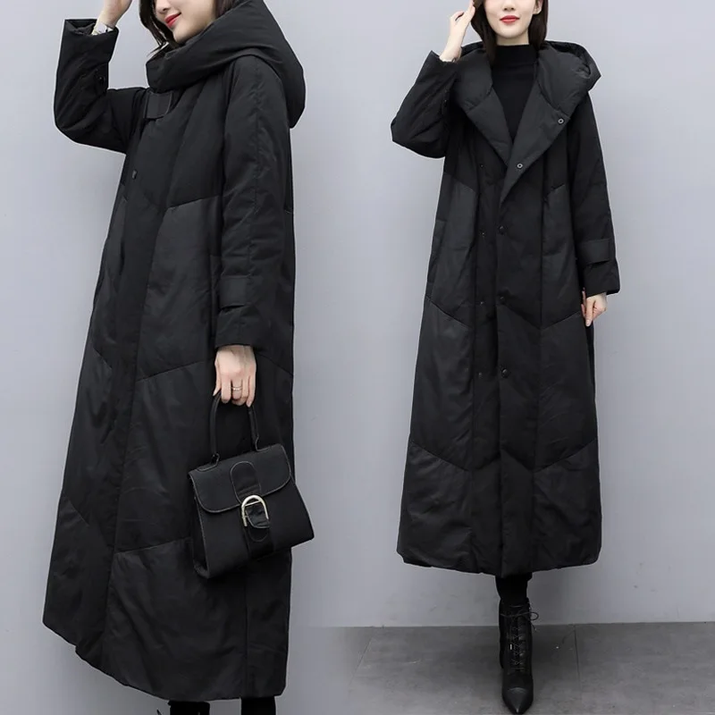 Long Parkas Winter Female Cotton Parka Manteau Womens Long Parkas