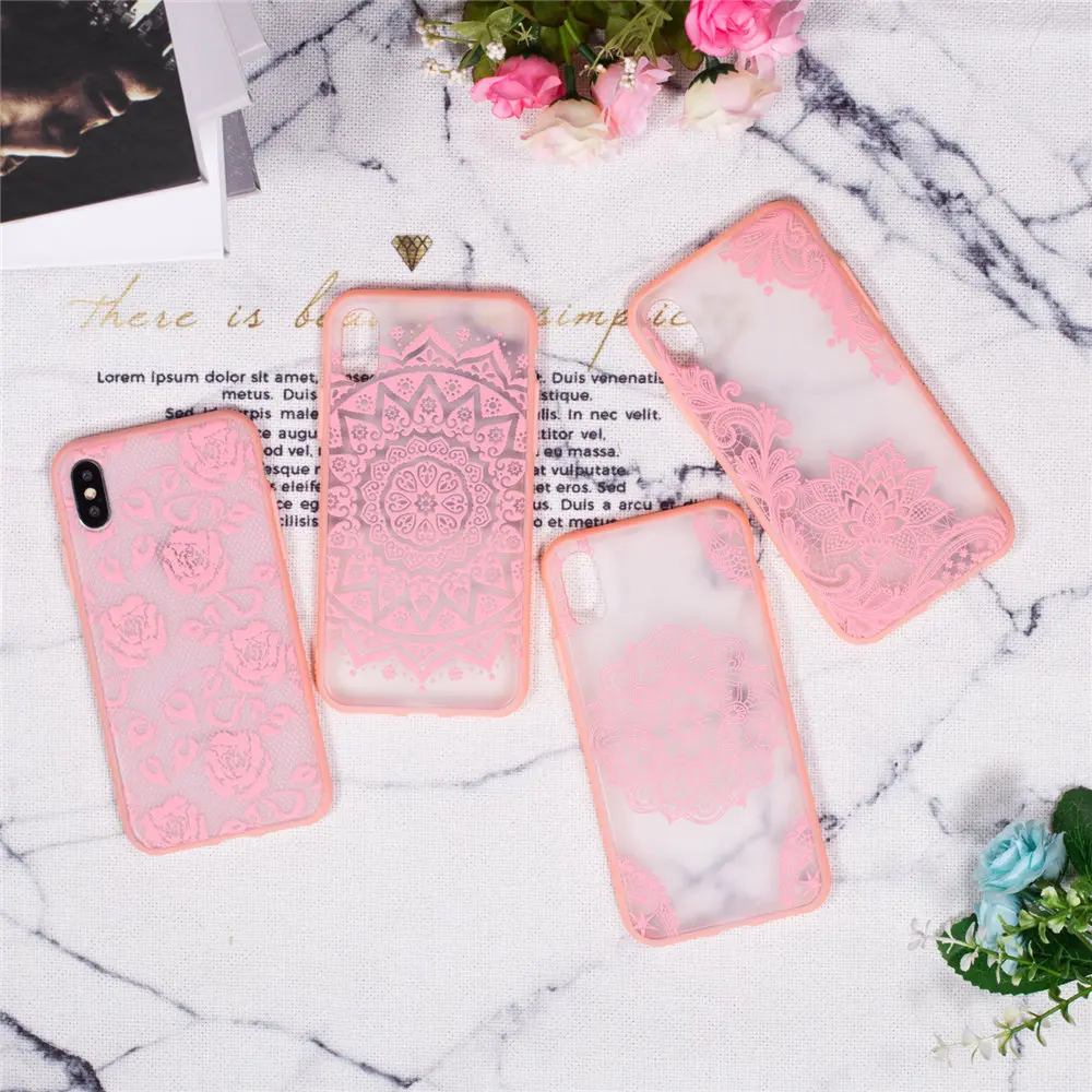 Роскошный приталенный Чехол для iPhone X XS MAX XR 6 6S 7 8 Plus 5 5S SE Мягкий Бампер кружева
