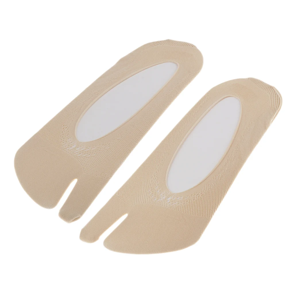 

Women Non Slip No Show Tabi V Toe Socks Invisible Low-Cut Mesh Socks for Flat Sandals Flip Flop