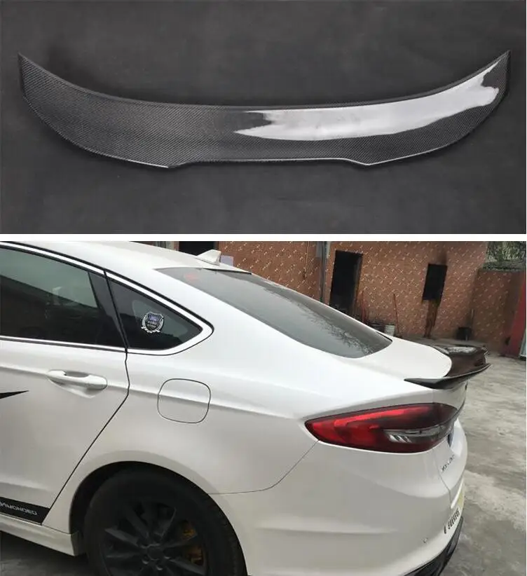 LOPLP ABS Car Rear Trunk Spoiler for Ford Mondeo/Fusion 2013-2017 2014 2015 2016,Rear Tail Trunk Boot Lid Window Lip Windshield Wing,Car Styling Accessories 