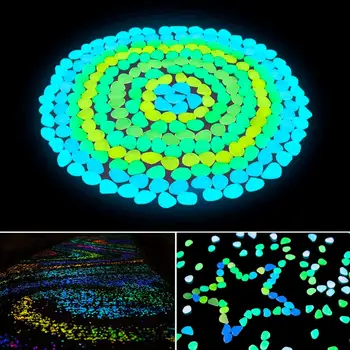 

HUIRAN Garden Decor Glowing Pebbles Glow In The Dark Decorative Pebbles Outdoor Fish Tank Pool Walkways Path Patio Lawn Decorate