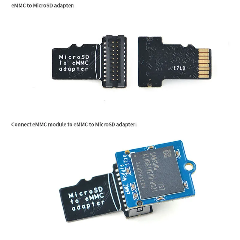 Адаптер EMMC модуль 32 Гб с поворотным адаптером MicroSD Бесплатная доставка ARM eMMC для