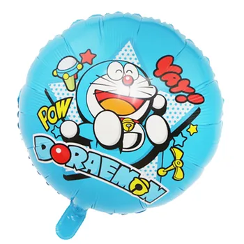

10pcs 18inch cartoon doraemon balloons foil material round Doraemon helium balloons new style doraemon toys party balloons