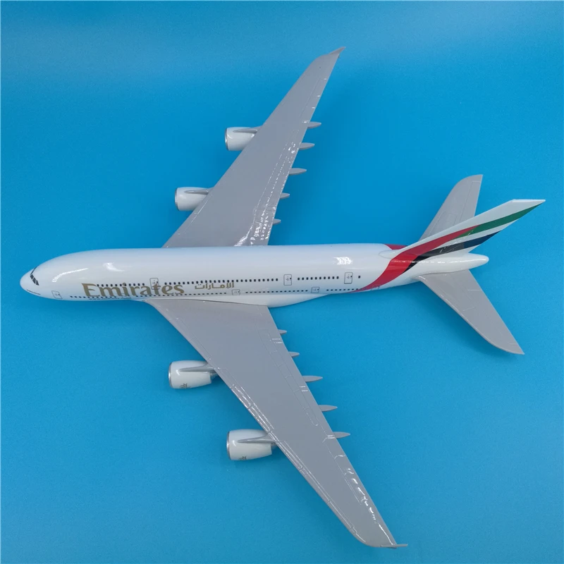 1/160 масштаб 45 см модель самолета Airbus A380 EMIRATES авиационная модель без шасси или колес ver. Смола игрушечный самолет