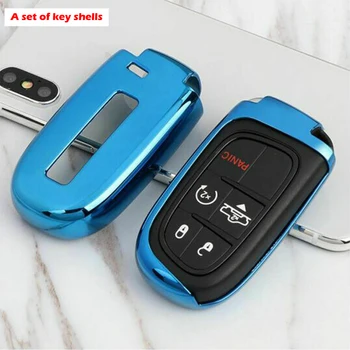 

TPU Soft Key Fob Holder Cover Fit For Jeep Dodge-Chrysler 300 Accessoriies Trim Decor Anti-Scratch Cover Guard
