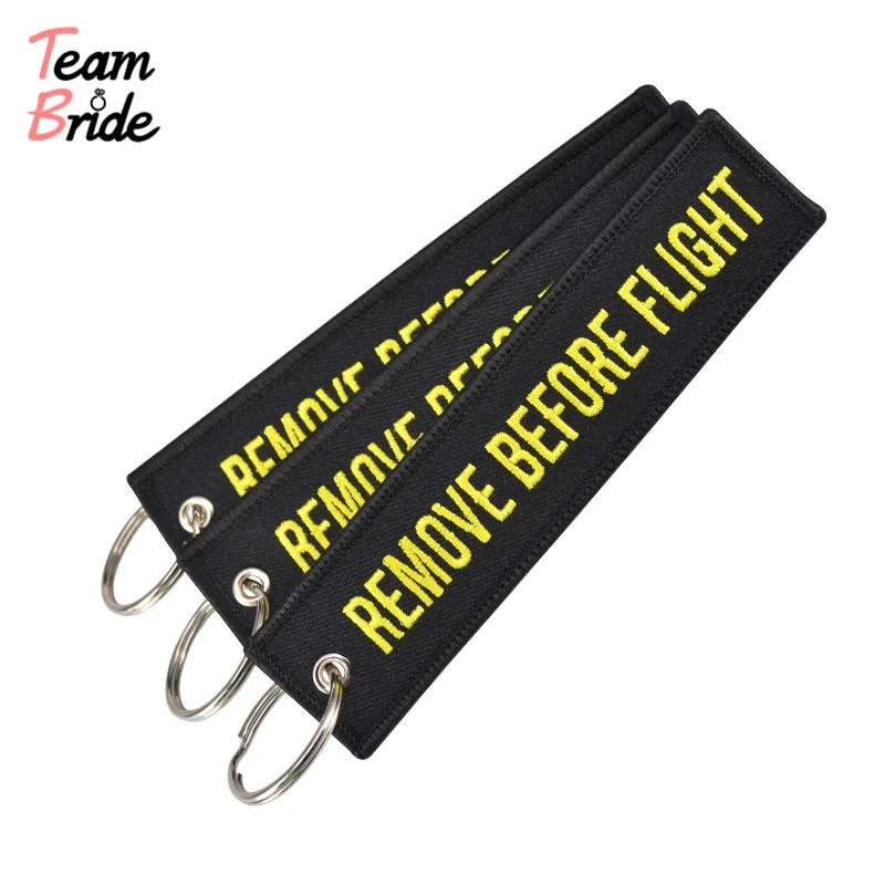 10 3 шт./лот черный remove Before Flight модная подарочная упаковка для мотоциклов и ключи для автомобиля бирка вышивка брелок для ключей брелок oem - Цвет: 10