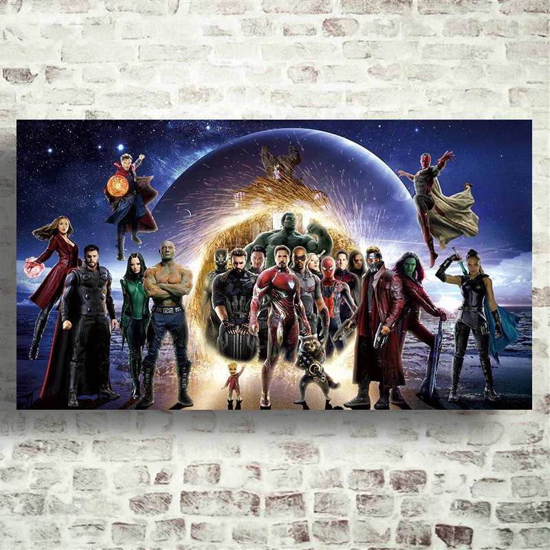 

Avengers Poster Super heroes Comics Movie Canvas Prints Wall Art Picture Home Room Decor Superhero Canvas Painting