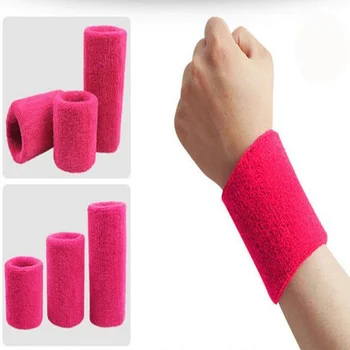 Kleurrijke Katoen Unisex Sport Zweetband Zweetband Wrist Protector Running Badminton Basketbal Brace Badstof Zweet Band