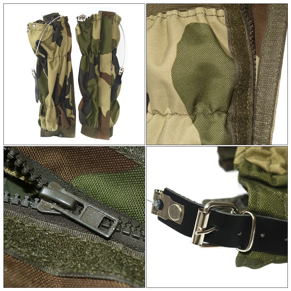 

Men Breathable Lightweight Gaiters Polyester Outdoor Portable Boots Legging Metal Hook Waterproof Disruptive Pattern Hiking