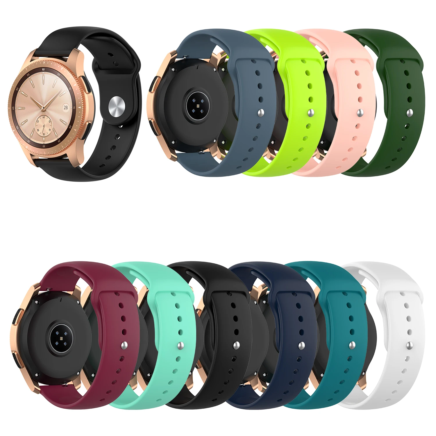 20 мм общий ремешок для часов Sumsung Galaxy watch 42 мм/SM-R815/Активный SM-R500 Ticwatch 2/S/E Garmin Vivomove