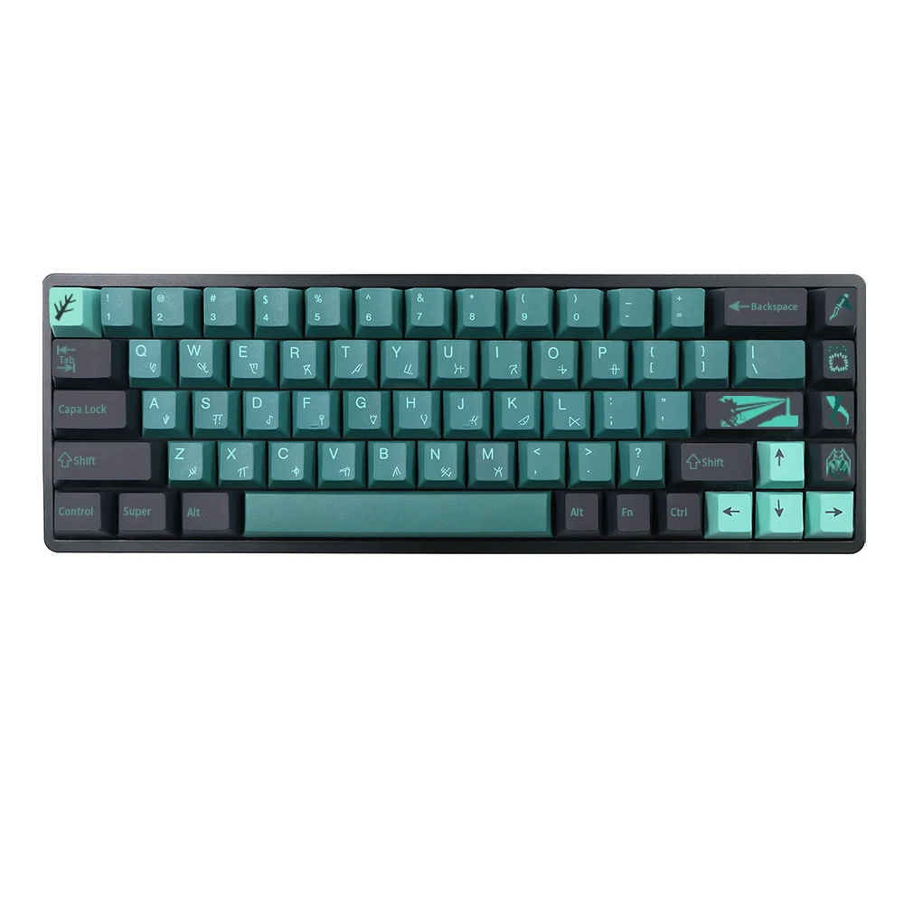 Terror Abaixo Tema Pbt Dye Subbed Keycap Teclado Mecânico Cereja Perfil Caps Chave mx Fl980 Interruptor Pbt Gkk 135 Chaves Set - Imagem 4