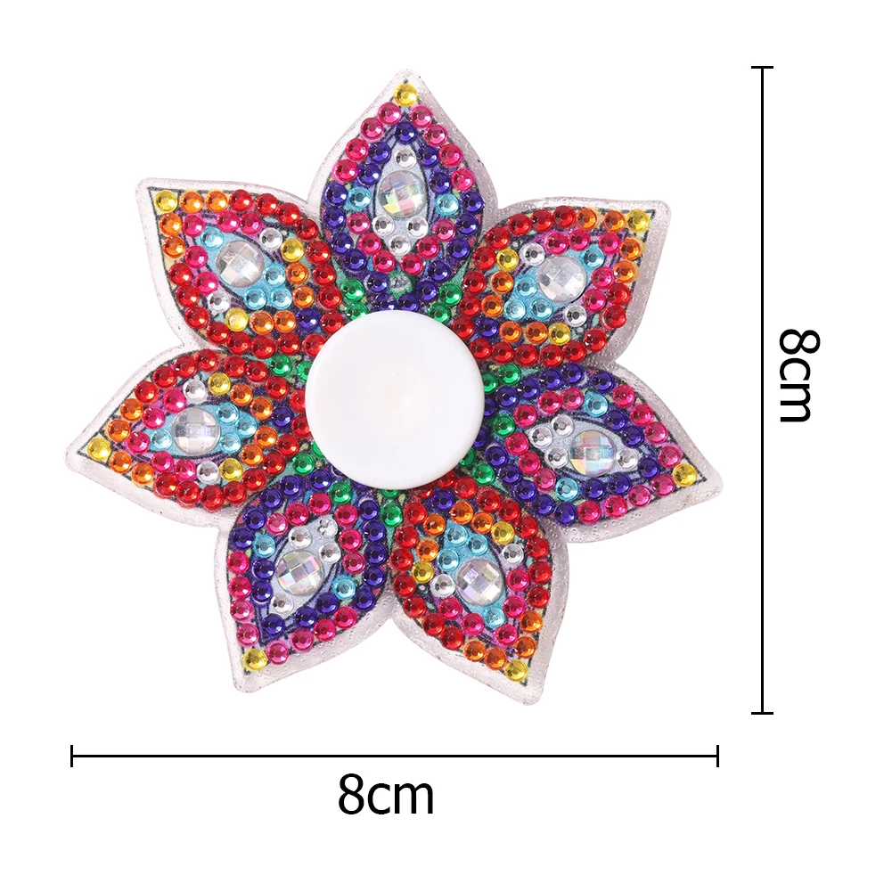 DIY Rhinestone Fingertip Gyro Diamond Hand Spinner Fidget Relief Stress Toy 5D DIY Diamond Painting Creative Gift Fingertip Gyro 
