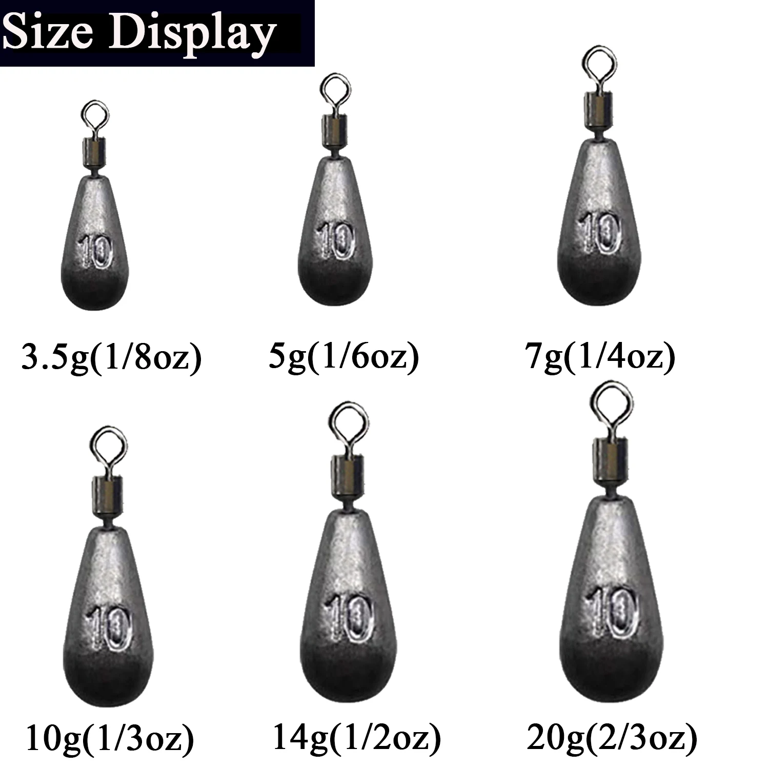 Fishing Weights Sinkers 5pcs/lot 5g-14g for Fishing Tackle fishing counterweight sinker fishing accessories fishing tackle