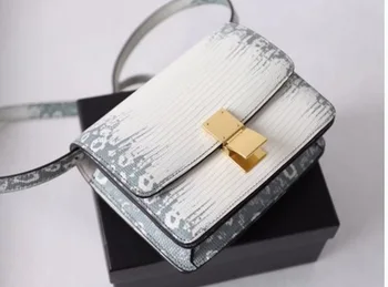 

Bag Female 2020 New Texture Lizard Grain Leather Retro Simple Wild Tofu Bag Shoulder Slung Small Square Bag