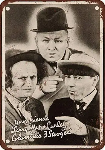 

Tin Sign New Aluminum Metal 1936 Three Stooges Retro 11.8 x 7.8 Inch