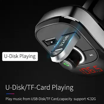 

Bluetooth Car MP3 Player Music Audio Receiver Adapter Handsfree FM Bluetooth calling Kit Dual USB Transmitter Charger Car C P9X3