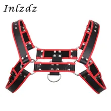 Жгут мужское белье кожаный Фетиш нагрудный ремень для Тела Бондаж ремень гей костюм с пряжками d-кольца мужской ремень