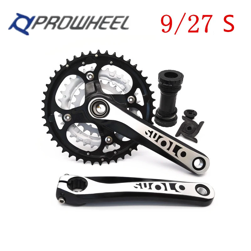 PROWHEEL 401, 9 скоростей, 44 T, полый шатун для горного велосипеда, 27 скоростей, зубная пластина