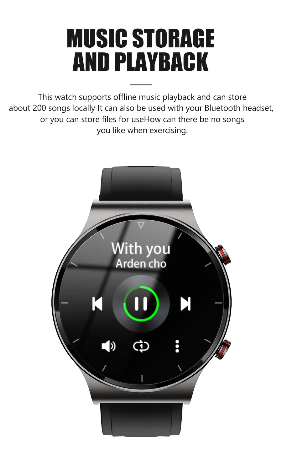 Men's Smart watch Sports watch Full screen touch Bluetooth call Heart rate monitoring IP67 waterproof For men 7 H6e859393f8bc4c8c8c828e6362252989L