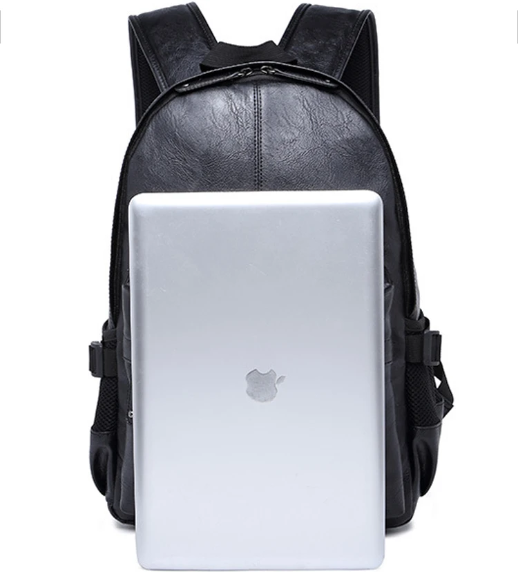 Мужской кожаный рюкзак для ноутбука, школьная сумка, школьный рюкзак, модная Водонепроницаемая дорожная сумка, Повседневная кожаная сумка для книг для мужчин