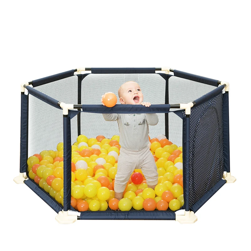 Baby Playpen Portable Plastic Fencing Children Safety Playground Barriers for Ball Pool for Child Indoor Basketball Hoop