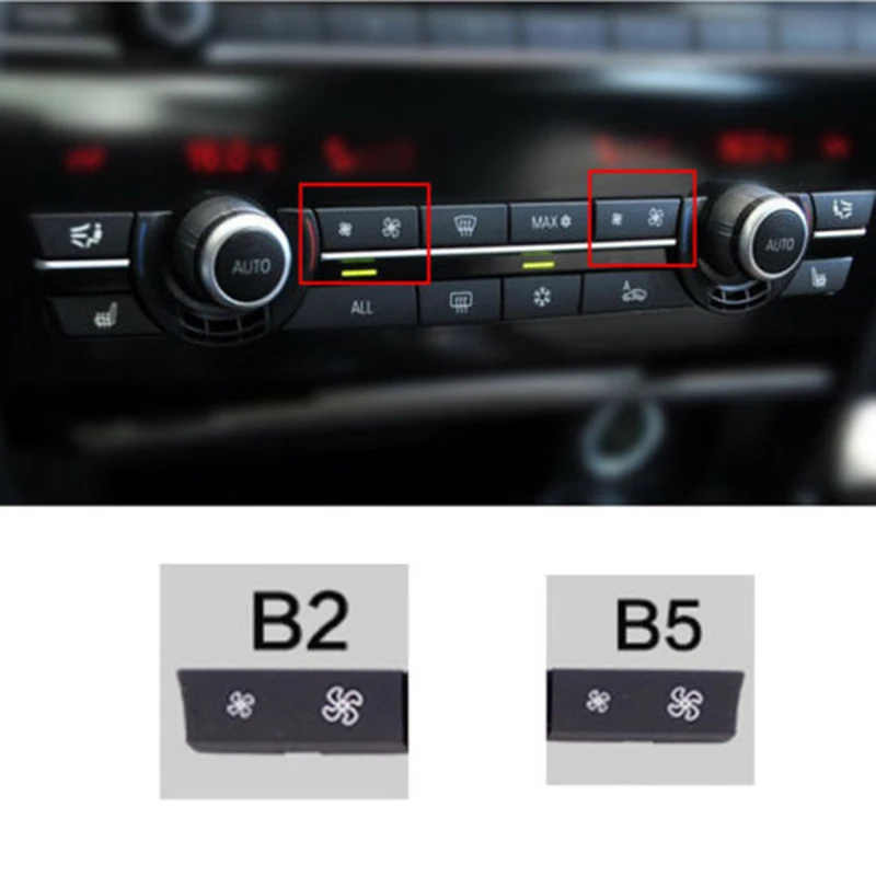 

Car Heater Climate Control wind Volume air conditioning Switch Fan Button Cap Cover Replacement for BMW F10 F11