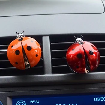 

Ladybug Cute Car Air Freshener Auto Outlet Perfume Air Vent Freshener In The Car Air Conditioning Clip Solid Perfume