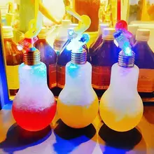 Светильник со светящимися лампочками, бутылки для питья, одноразовые пэт бутылки для упаковки на вынос, пластиковые бутылки для молока, чая, сока