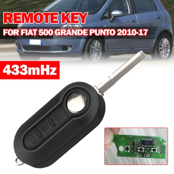 

3 Buttons Remote Key Fob PCF7946/PCF7946AT Chip 433MHz For Fiat 500 Grande Punto 2010 2011 2012 2013 2014 2015 2016 2017